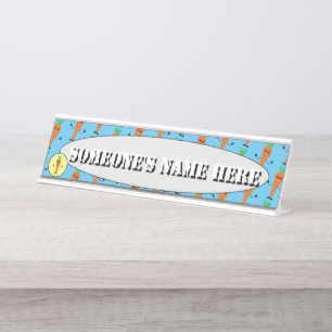 Sad Carrot by Kenneth Yoncich Desk Name Plate