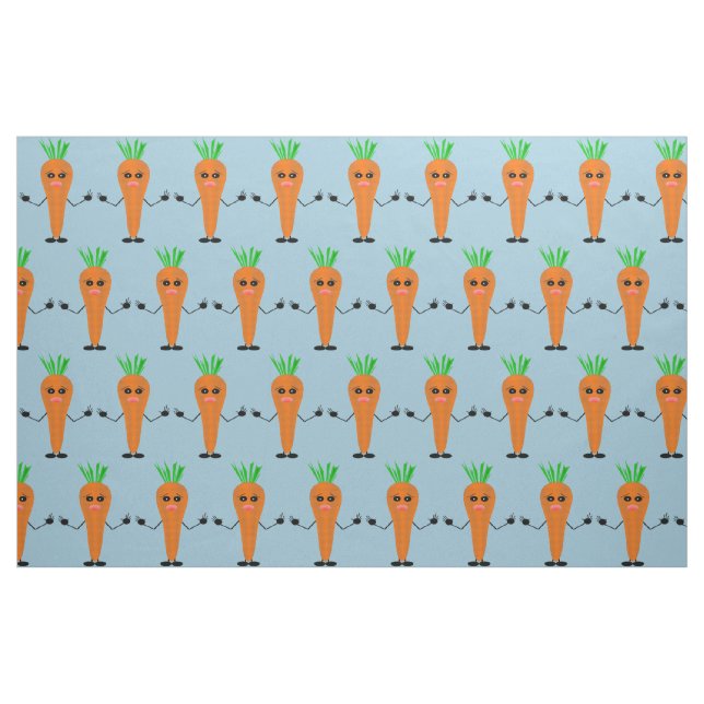 Sad Carrot by Kenneth Yoncich Fabric (Fat Quarter)