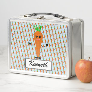 Sad Carrot by Kenneth Yoncich Metal Lunch Box