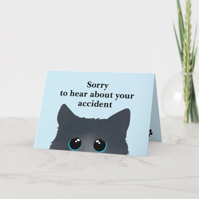 Sad Cat Design Greeting Card (Front)