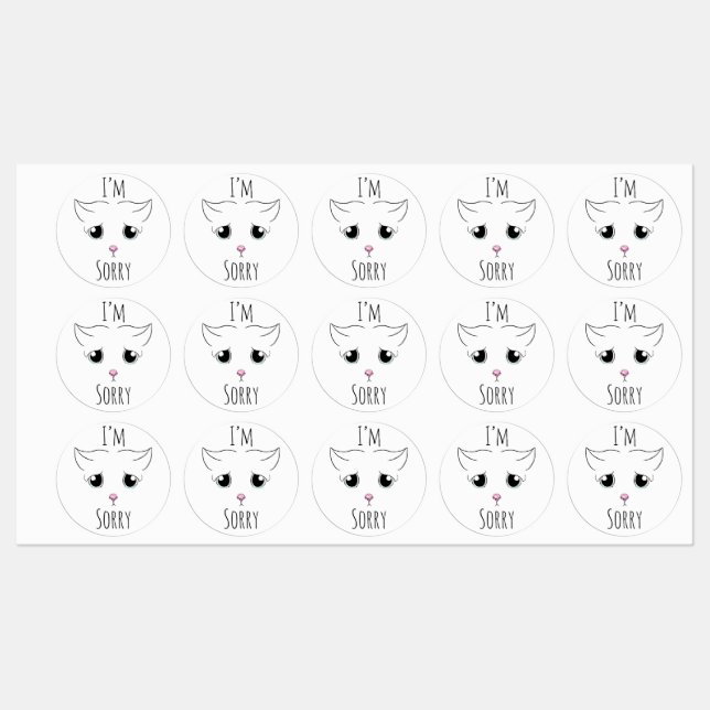Sad Cat Face: I'm Sorry (Sheet)