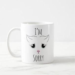 Sad Cat Face: I'm Sorry Coffee Mug