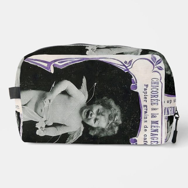 Sad Cherub Angel Print Dopp Kit (Front)