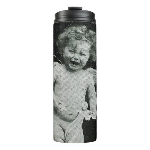 Sad Cherub Angel Print Thermal Tumbler