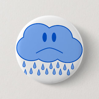 Sad Cloud 6 Cm Round Badge