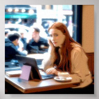 "Sad Coffee" Poster Print Wall Art design