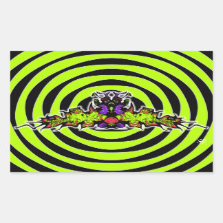 Sad colourful goblin demon creature v3 rectangular rectangular sticker