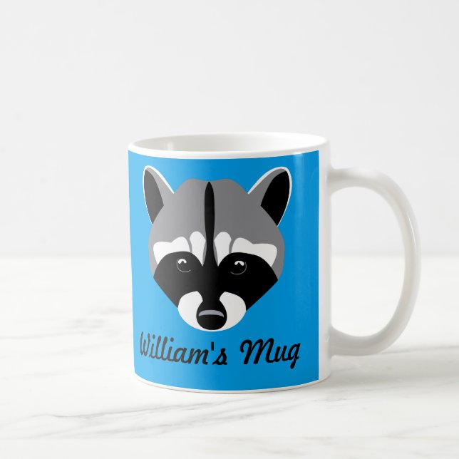 Sad Cute Racoon Coffee Mug (Right)