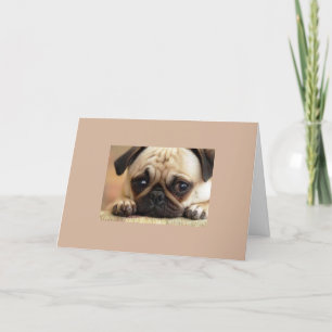 Sad Dog Missing You Card