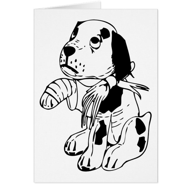 Sad Dog With Broken Leg (Front)