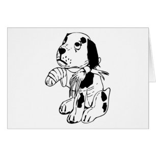 Sad Dog With Broken Leg