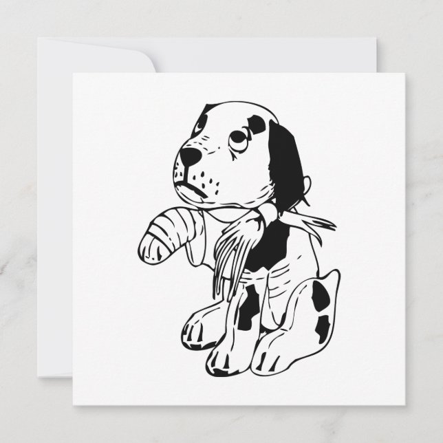 Sad Dog With Broken Leg (Front)