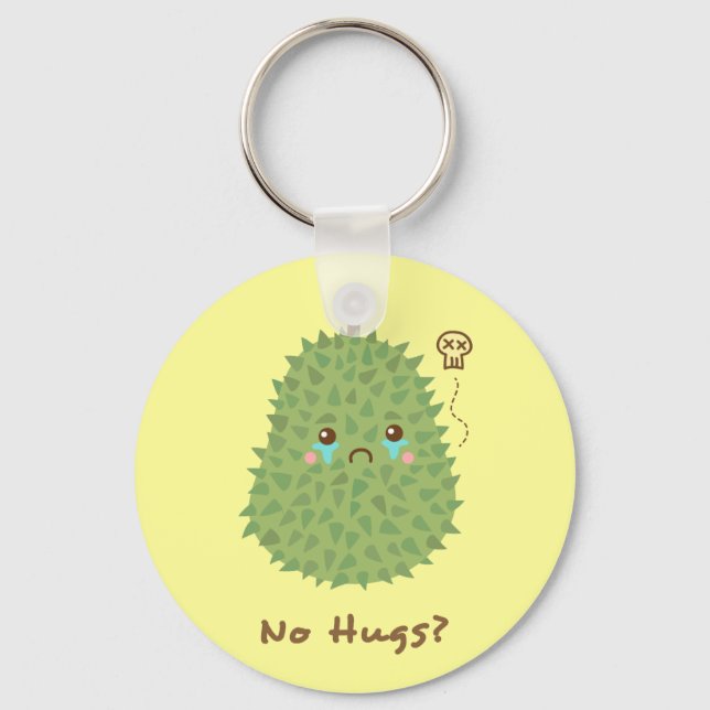 Sad Durian that gets no hugs Key Ring (Front)
