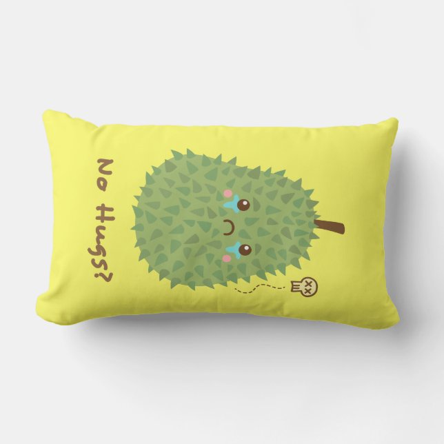 Sad Durian that gets no hugs Lumbar Cushion (Front)