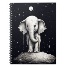 Sad Elephant Moon Notebook