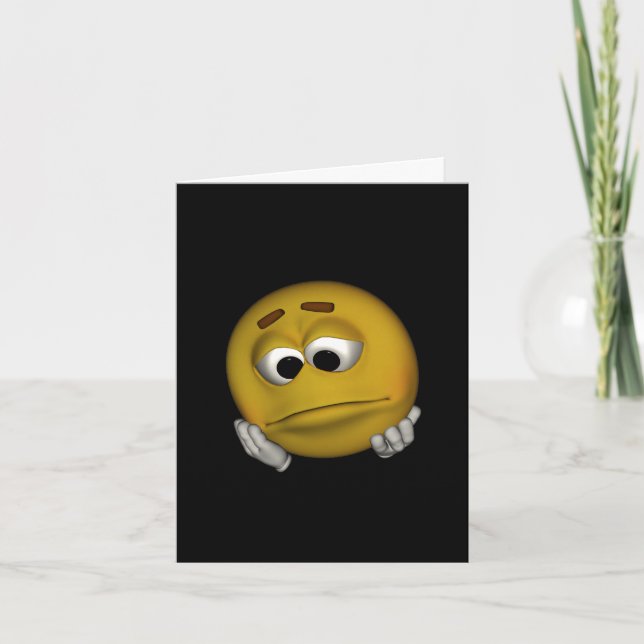Sad Emoticon Card (Front)