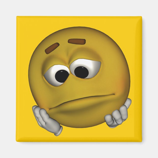 Sad Emoticon Magnet (Front)