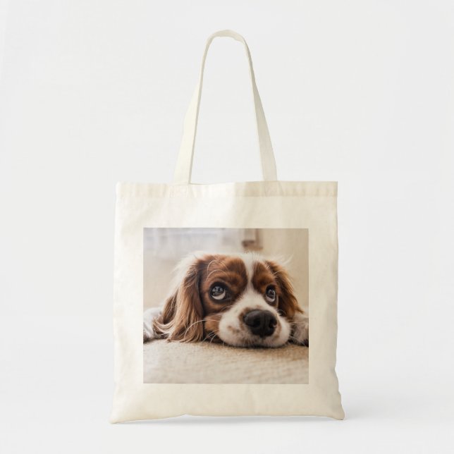 Sad-Eyed Cocker Spaniel Dog Tote Bag (Front)