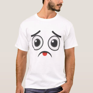 Sad Face Emoji Emoticon Crying Cute T-Shirt