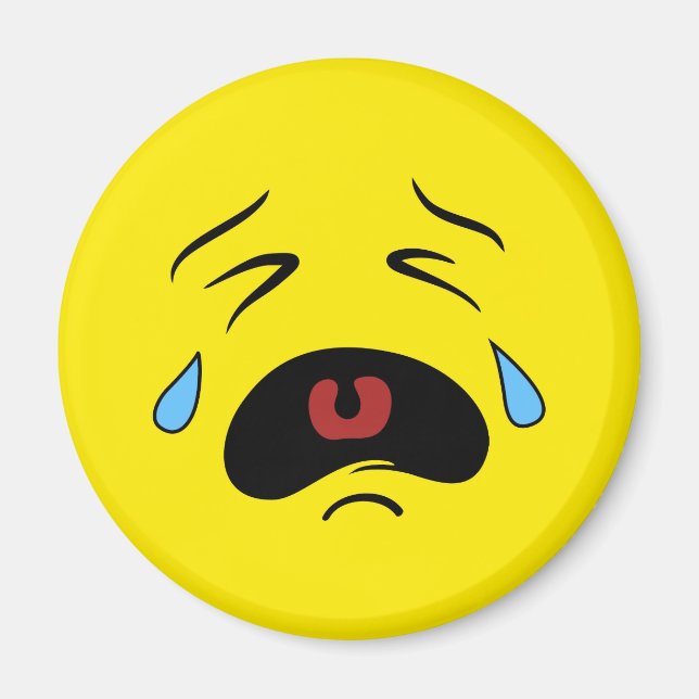 Sad Face Emoji Magnet (Front)
