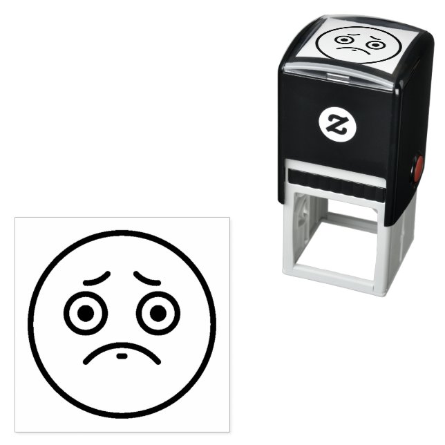 Sad Face Emoticon Self-Inking Stamp (In Situ)