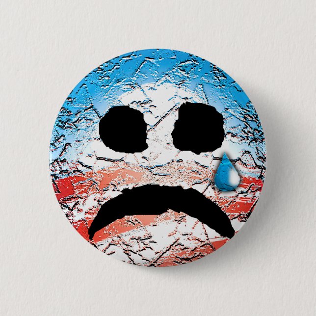 Sad Face Obama Logo 6 Cm Round Badge (Front)
