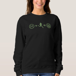 Sad Face Plus Running Equals Happy Girls Cross Cou Sweatshirt