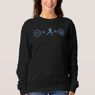 Sad Face Plus Running Equals Happy Guys Cross Coun Sweatshirt