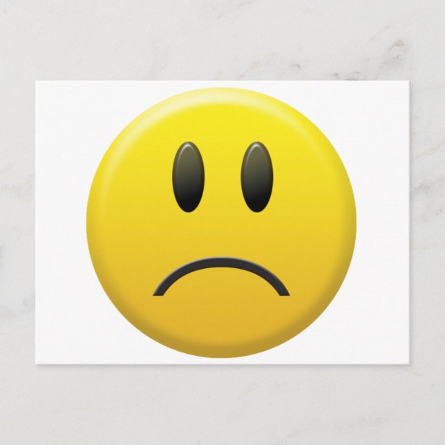 Sad Face Postcard (Front)
