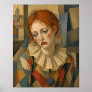 Sad Female Clown Poster