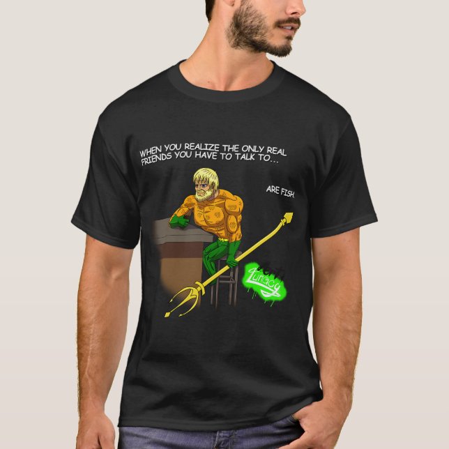 Sad Fish Man T-Shirt (Front)
