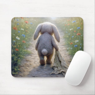 Sad Floppy-eared Rabbit With a Blanket Mouse Pad
