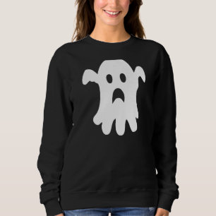Sad Ghost Halloween Trendy Aesthetic   Sweatshirt