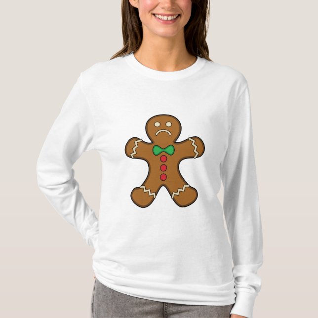 Sad Gingerbread Man T-Shirt (Front)
