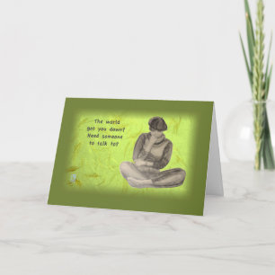 Sad Girl Support from Us Card