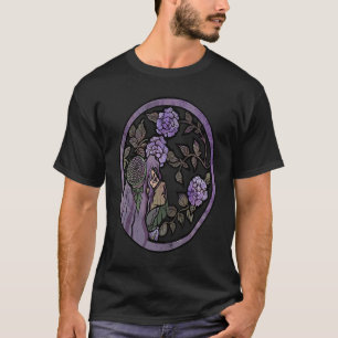 Sad Goddess Purple Roses artwork T-Shirt