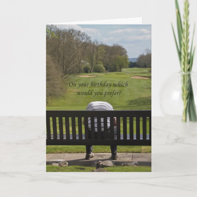Sad Golfer Birthday Card (Front)