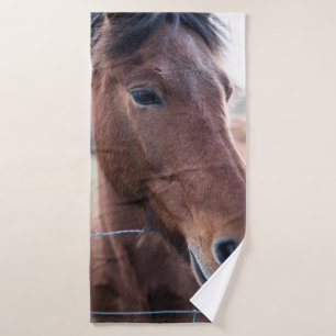 SAD HORSE BATH TOWEL