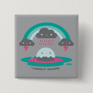 Sad Island 2 15 Cm Square Badge