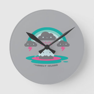 Sad Island 2 Round Clock