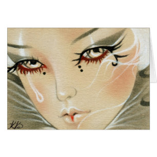 Sad Jester Teardrop Card
