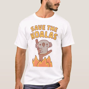 Sad Koala Caught In Bushfire, Save The Koalas T-Shirt
