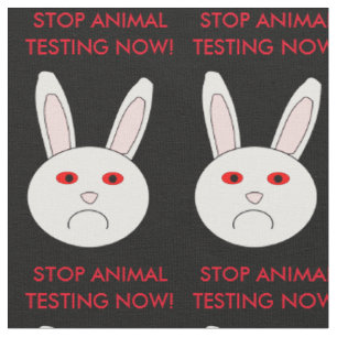 Sad Lab Rabbit Stop Animal Testing Craft Fabric
