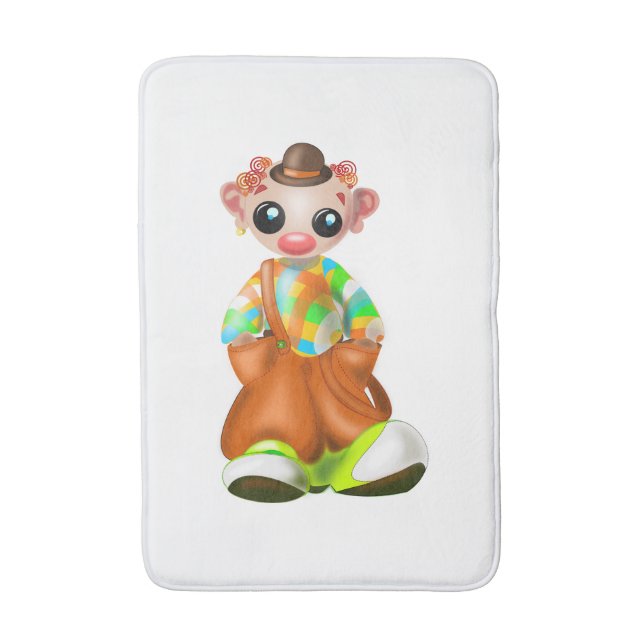 Sad Little Clown Bath Mat (Front Vertical)