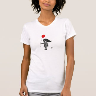 Sad little girl with red balloon T-Shirt