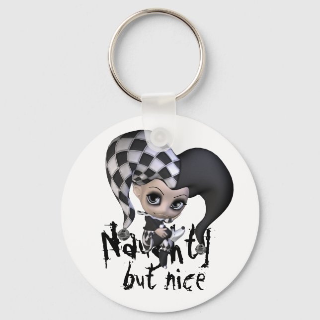 Sad Little Jester Key Ring (Front)