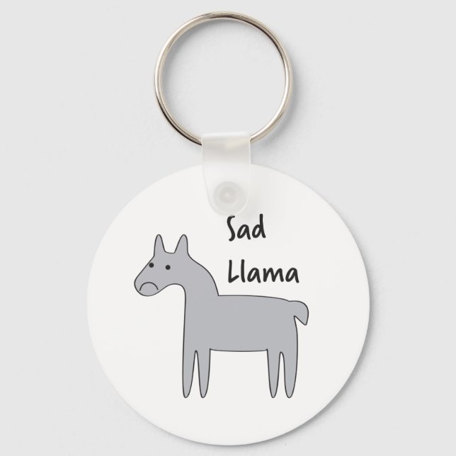 Sad Llama Key Ring (Front)