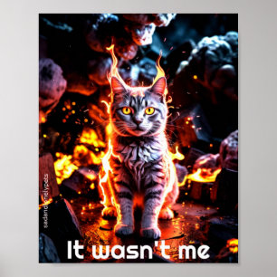 Sad & Lonely Pets Poster Print: Hellcat