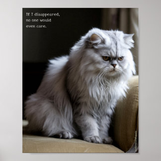 Sad & Lonely Pets Poster Print:  If I Disappeared