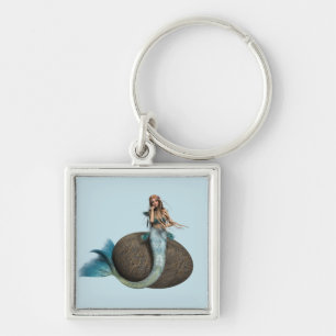 Sad Mermaid Key Ring